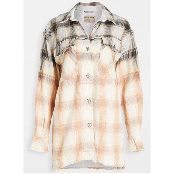 SOLD Free people anneli plaid ombré shirt jacket - Picture 7 of 11